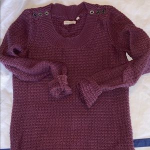 Maroon Sweater with Botton Detail